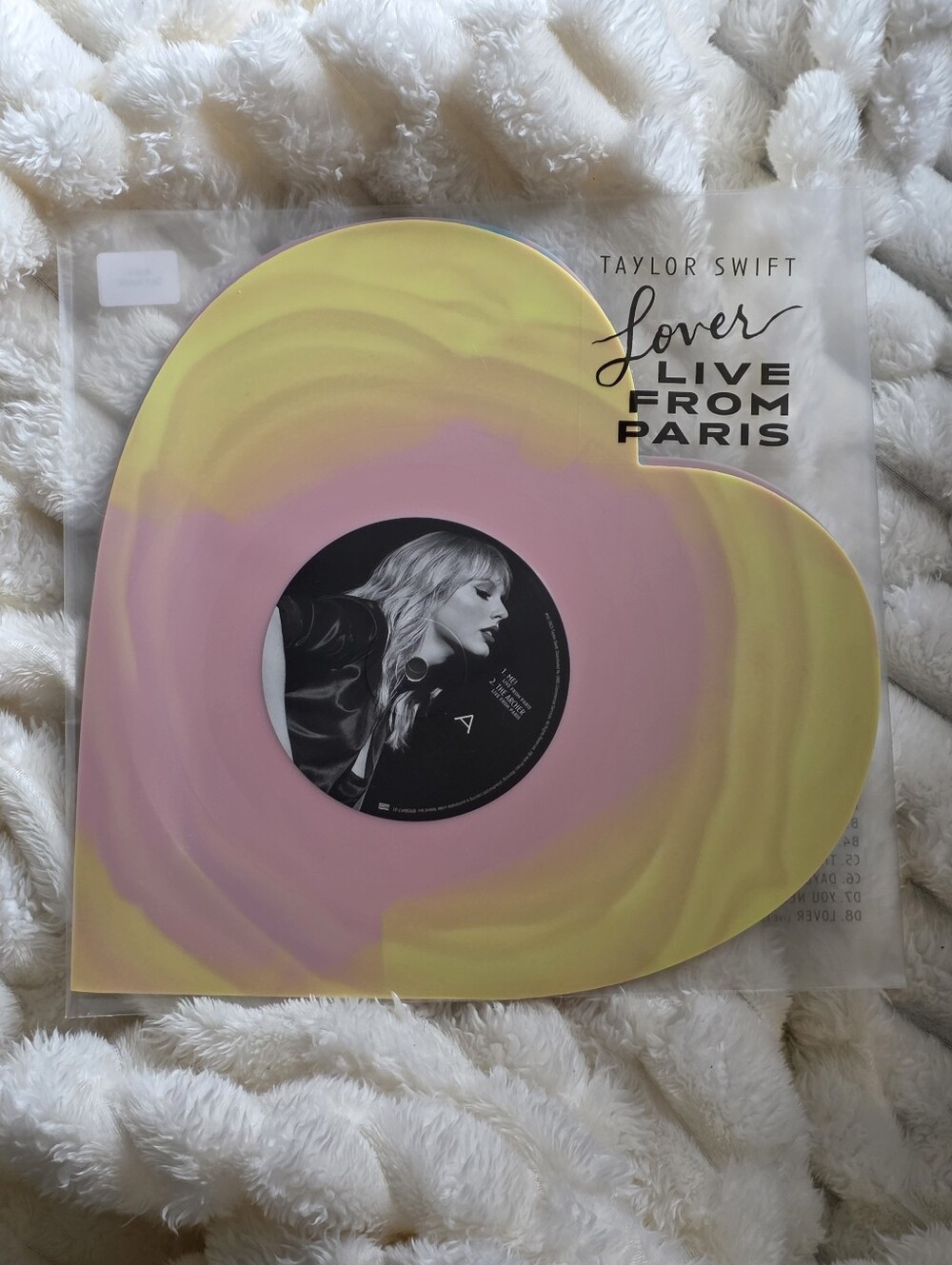 Taylor Swift Lover (Live from Paris) Heart-Shaped Vinyl